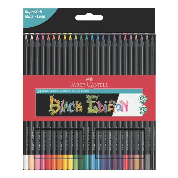 Faber-Castell (Schule) 24er-Pack Bunstifte »Black Edition« schwarz