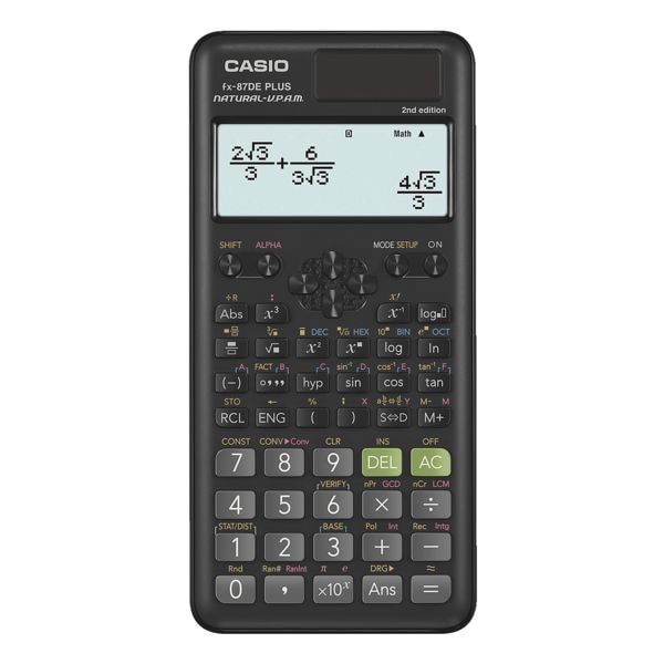 CASIO Schulrechner »FX-87DE Plus 2nd edition« schwarz, 7.7x1.1x16.2 cm