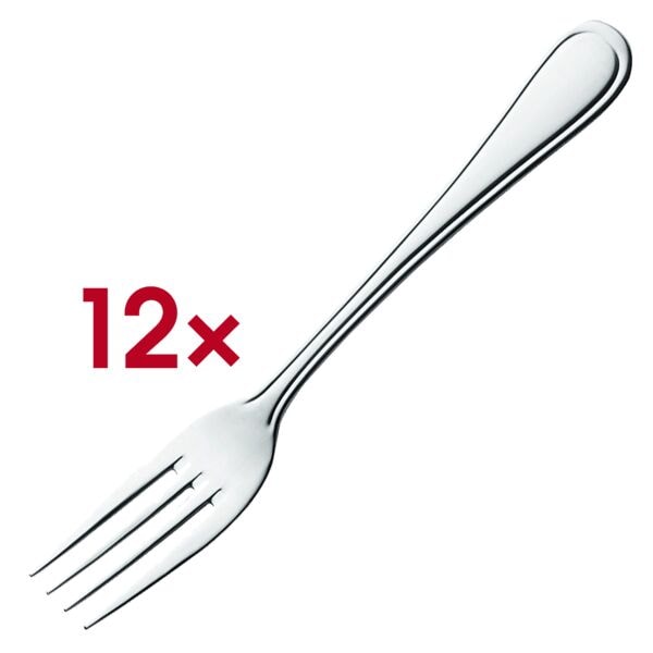 Solex 12er Pack Dessertgabel Selina silber - Edelstahl