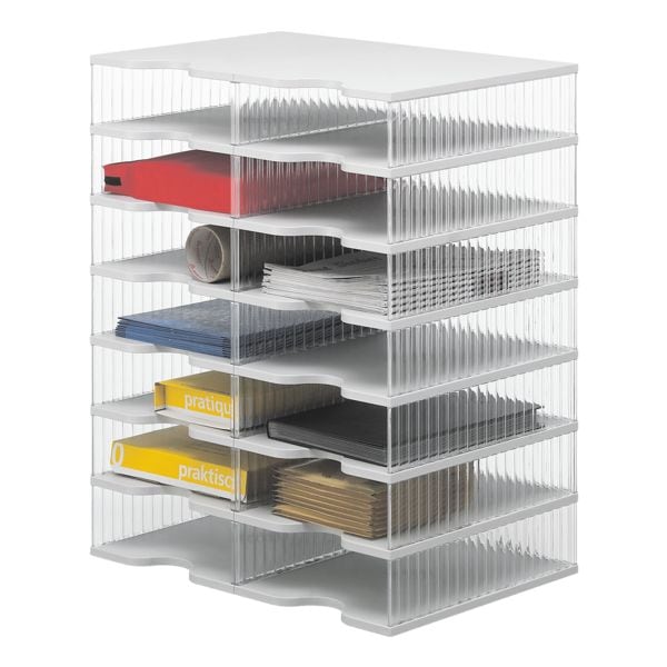 Styro Sortierstation »styrobig Duo Tower« 14 Fächer grau - Polystyrol