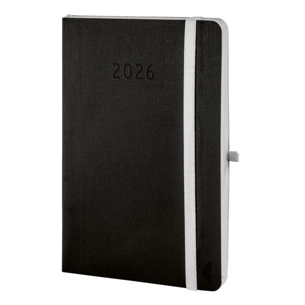 Buchkalender Wochenkalender A6 »Chronobook Black & White Edition« Softcover 2025