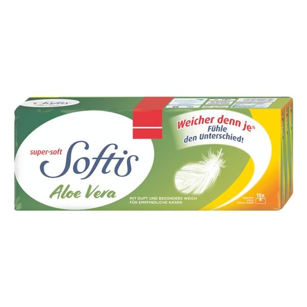 15x 9 Taschentücher »Softis Aloe Vera«
