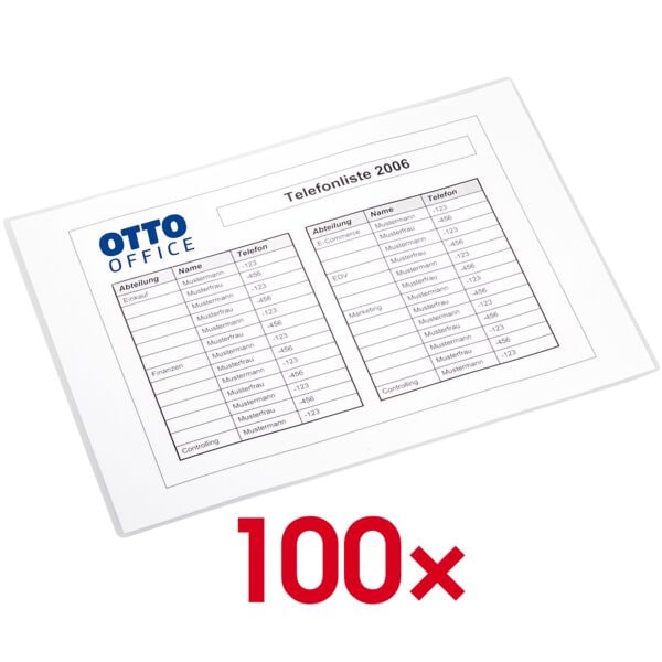 OTTO Office Laminierfolien A4 100 Stück 125 mic »beschichtet« transparent, 21.6x30.3 cm