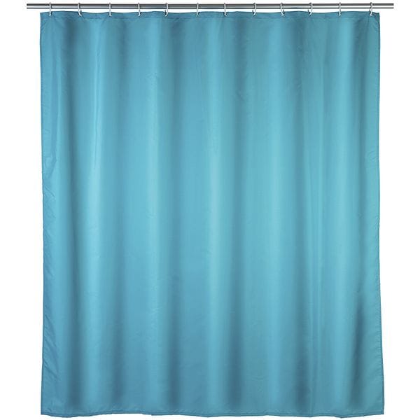 Anti-Schimmel Duschvorhang blaue einfarbig Textil 180 cm x 200 cm