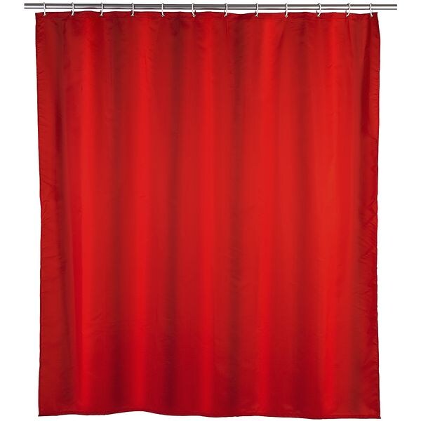 Anti-Schimmel Duschvorhang rot einfarbig Textil 180 cm x 200 cm