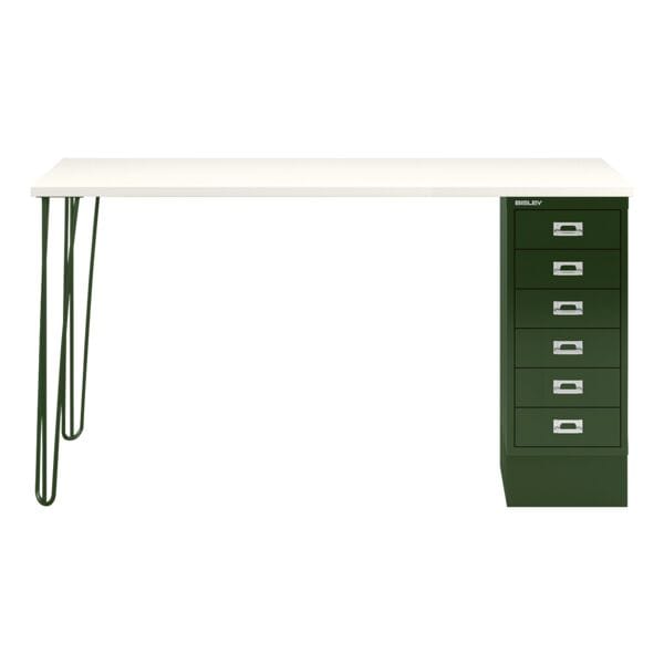 Schreibtisch »MultiRange« weiße Platte mit 6 Schubladen