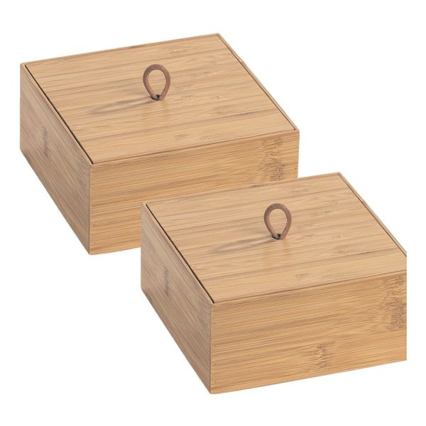 2er-Pack Bambus Box »Terra M« mit Deckel
