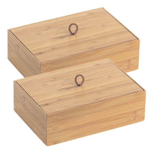 2er-Pack Bambus Box »Terra L« mit Deckel