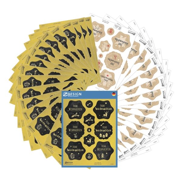 204-tlg. Sticker-Set »Weihnachtsgrüße«
