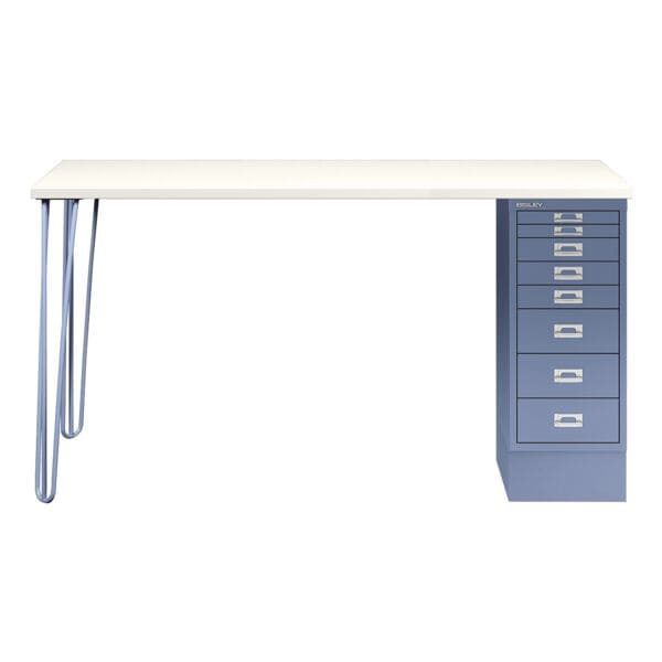 Schreibtisch »MultiRange« weiße Platte mit 8 Schubladen