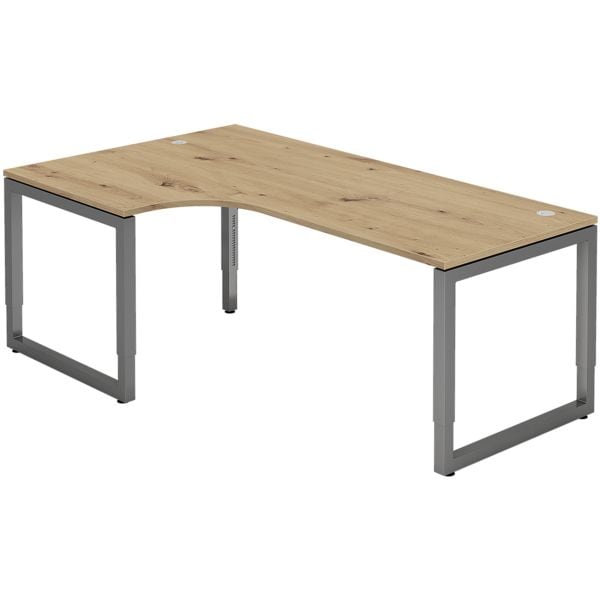 Hammerbacher Winkelschreibtisch »R-Line« 200 Cm 90°-Winkel Gestell Graphitfb. Lila, 200x85x120 Cm