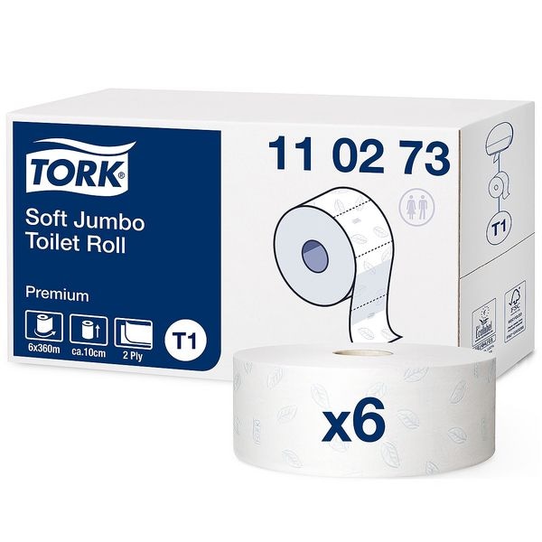 Tork Toilettenpapier »Premium T1« Jumbi-Rollen 2-lagig - 6 Rollen weiß