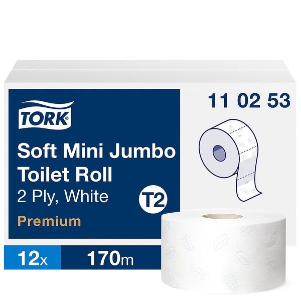 Jumbo-Toilettenpapier »T2 Premium Mini« 2-lagig 12 Rollen