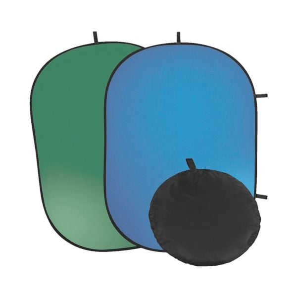 Falthintergrund »2in1« grün / blau, 150 x 200 cm