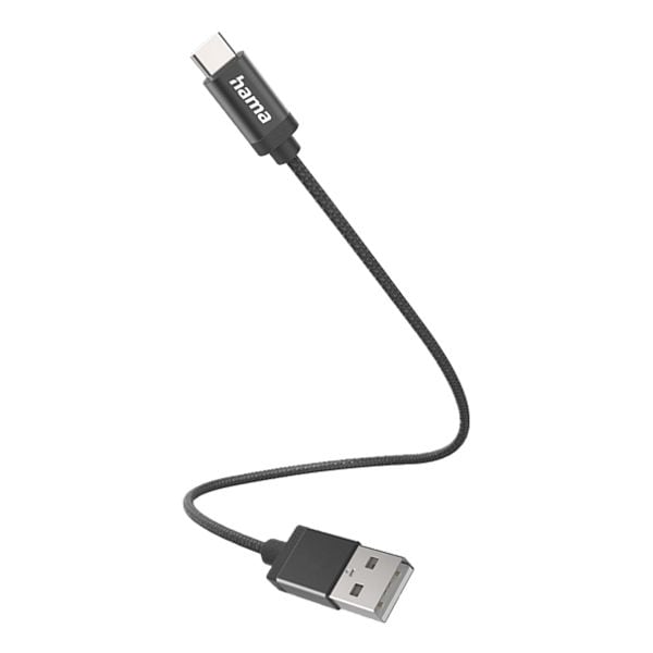 Hama USB-Kabel 2.0 A/C-Stecker 0,2 m