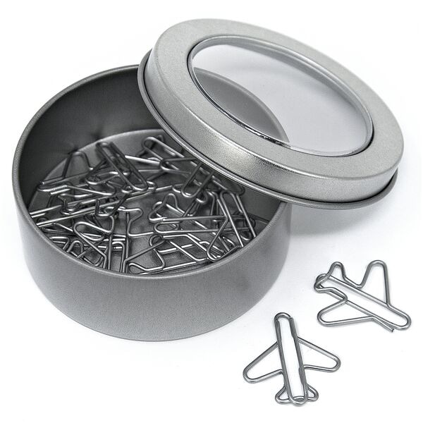 OTTO Office Büroklammer »Flugzeug« silbern, 15 Stück silber - Metall