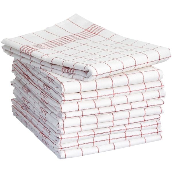 dyckhoff 10er-Pack Geschirrtücher »Karo« rot rot, 50 cm