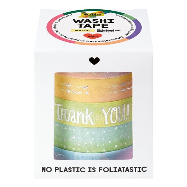 Washi Tape RAINBOW 5 Rollen