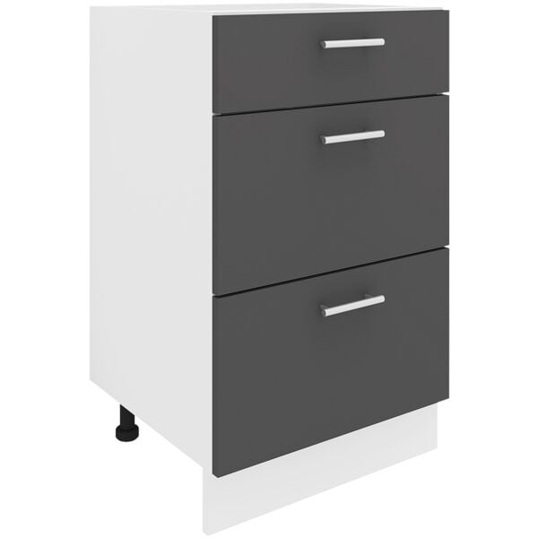 VCM Unterschrank »Esilo« 3 Schubladen grau, 50x82x46 cm
