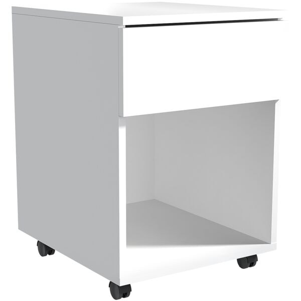 Vcm Rollcontainer »Dalosa« 1 Schublade 45 Cm Tief Weiß, 39x55x45 Cm