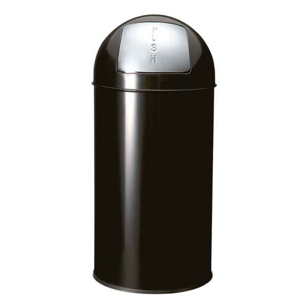 Mülleimer mit Push-Deckel schwarz 40 Liter
