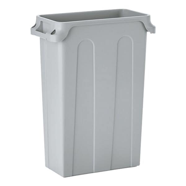 WAS Abfallbehälter grau 75 Liter mit Tragegriffen grau, 56.5x76x28 cm