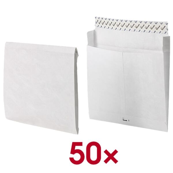 50er-Pack Faltentaschen »Tyvek&reg; Expander« ca. C4 ohne Fenster weiß