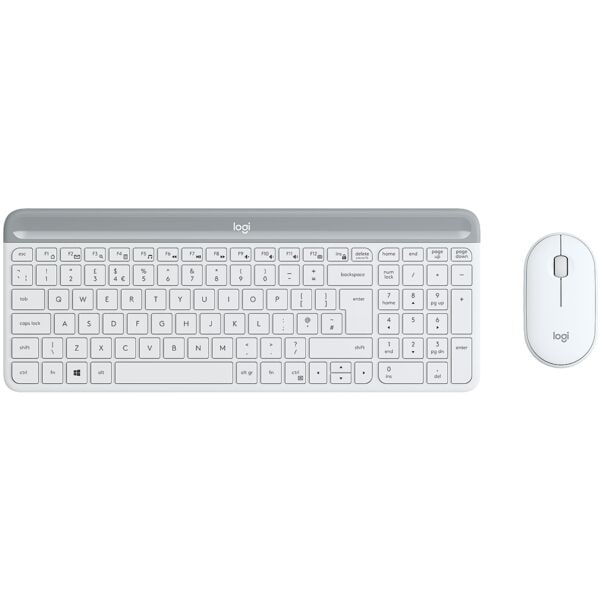 Logitech Kabelloses Tastatur-Maus-Set »MK470 Slim Combo« weiß