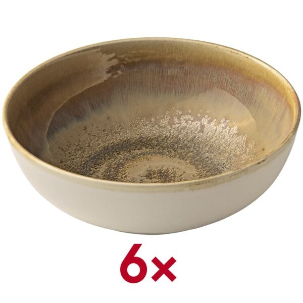 heart & soul 6er-Pack Schüssel »Perfect Match« 19 cm braun
