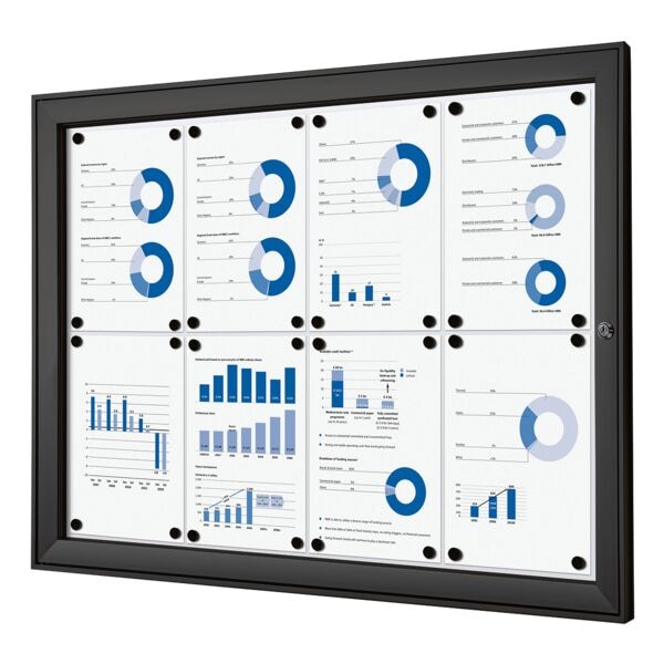 Showdown Displays Abschließbarer Schaukasten »Scs« 8x A4 (A1) Schwarz, 96.1x69.6x2.3 Cm