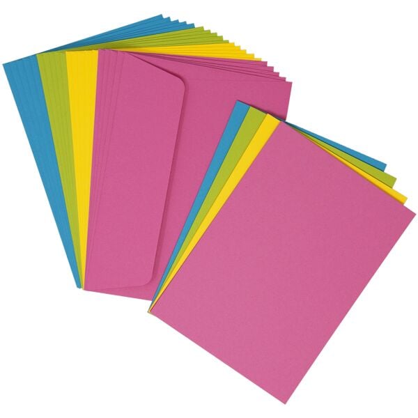 20 farbige C6 Briefumschläge mit Karten »Pollen Sommer« 110 x 155 mm