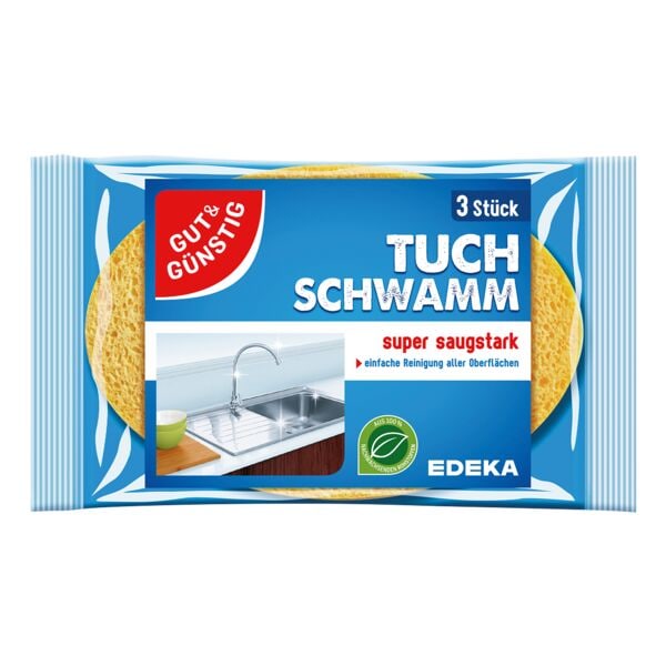 3er-Pack Tuchschwamm »super saugstark«