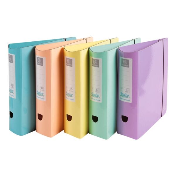 Exacompta 6er-Pack Ordner »Aquarel« Mit Gummizugverschluss Mehrfarbig, 8x32x30 Cm