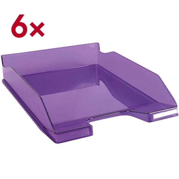EXACOMPTA 6 Briefablagen A4+ »Combo Midi« violett - Polystyrol