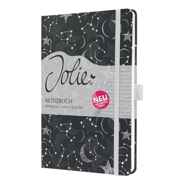 Sigel Notizbuch »Jolie Cosmic Fantasy Black« liniert A5 Hardcover schwarz