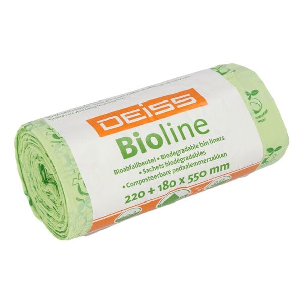 Deiss 20 Müllbeutel mit Tragegriffen »Bioline« 10 L natur mehrfarbig, 22x55 cm
