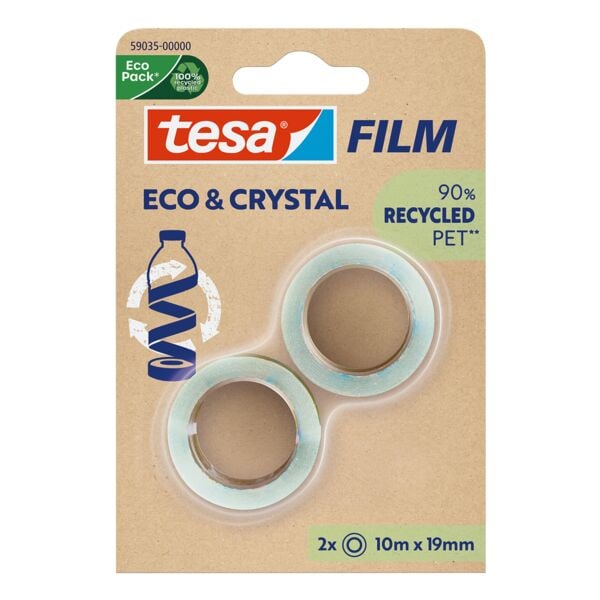 2x Klebefilm »Eco&Crystal« 19mm/10m