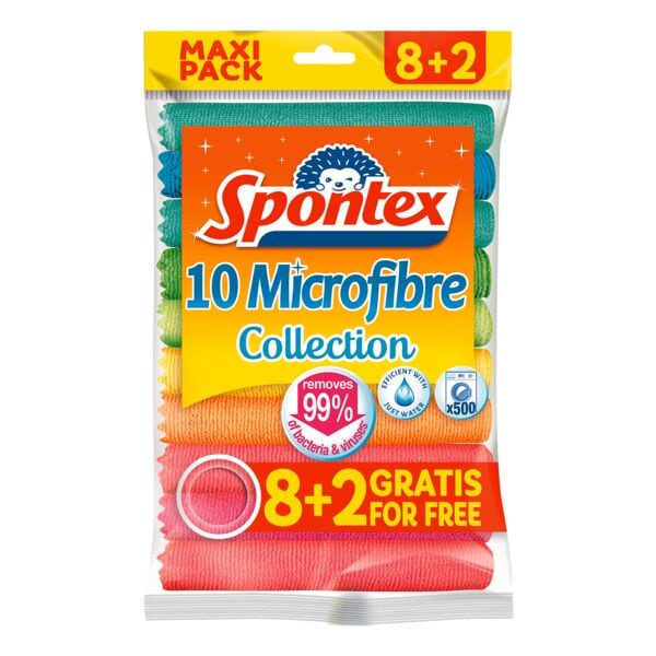 Spontex 8+2 Aktions-Set Microfaser Allzwecktücher »Microfibre Collection«