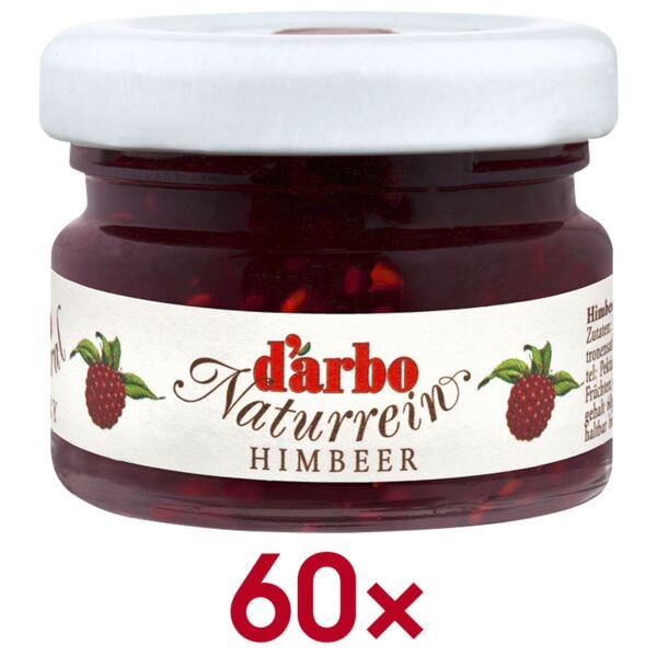 d'arbo 60er-Pack Konfitüre »Naturrein Himbeer« 28 g