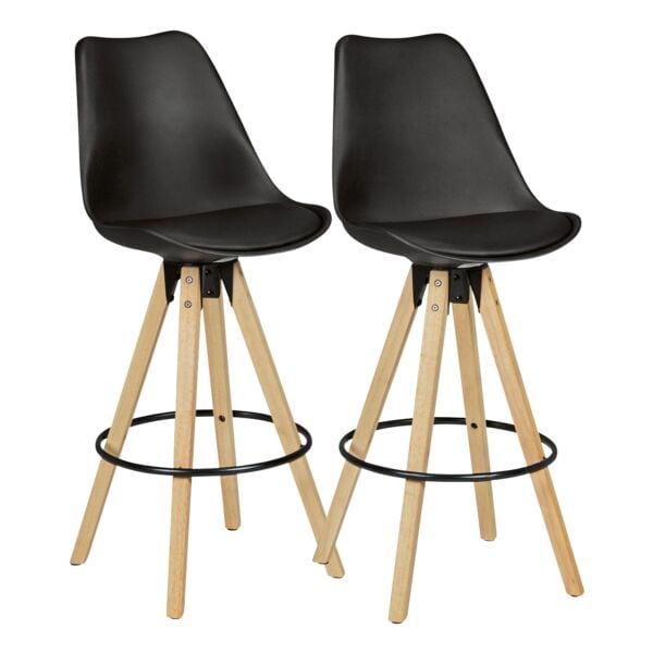 Wohnling 2er-Set Barhocker »WL5.046« braun