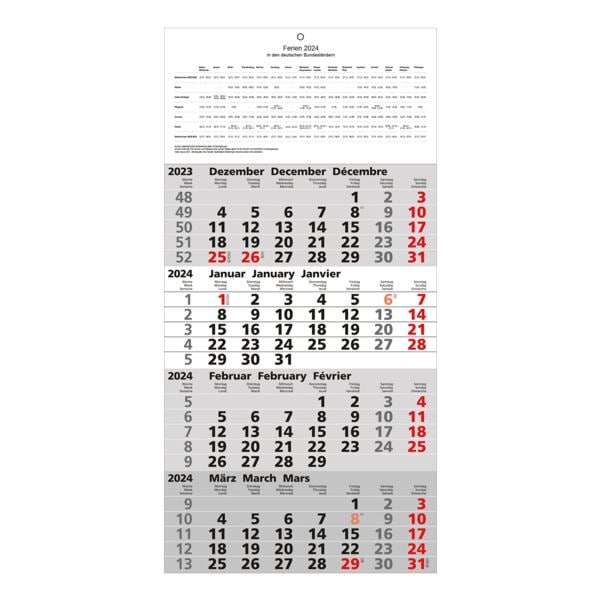 4-Monats-Wandkalender »2024«