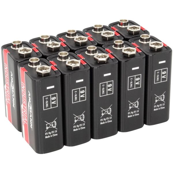 10er-Pack Batterien »INDUSTRIAL« E-Block 9,0 V