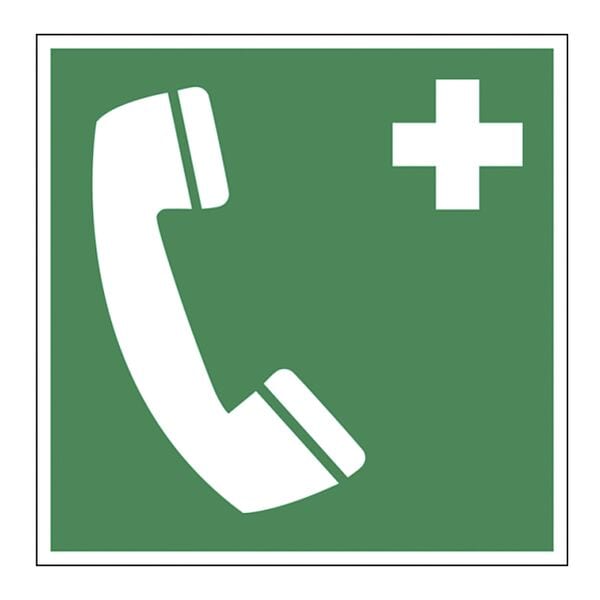 LimarLite Rettungszeichen »Notruftelefon [E004]« 20 x 20 cm Folie (0,4 mm), 20x20 cm