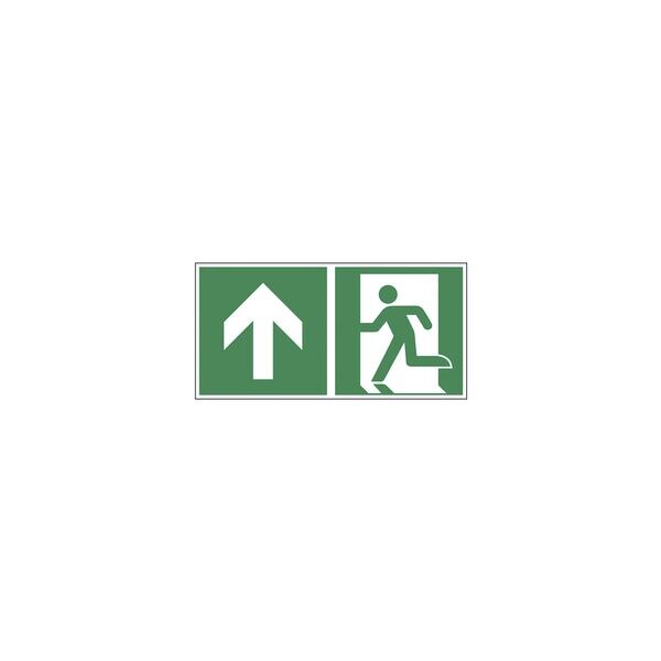 Rettungszeichen »Notausgang geradeaus, durch die Tür oder aufwärts [E001]« 40 x