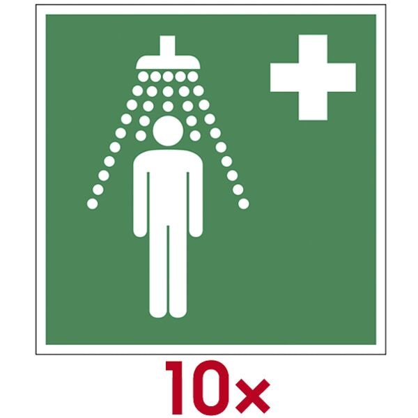 Rettungszeichen »Notdusche [E012]« 15 x 15 cm Folie (0,4 mm)
