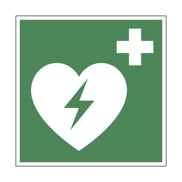 LimarLite Rettungszeichen »Automatisierter externer Defibrillator [E010]« 20 x 20 cm Kunst, 20x20 cm