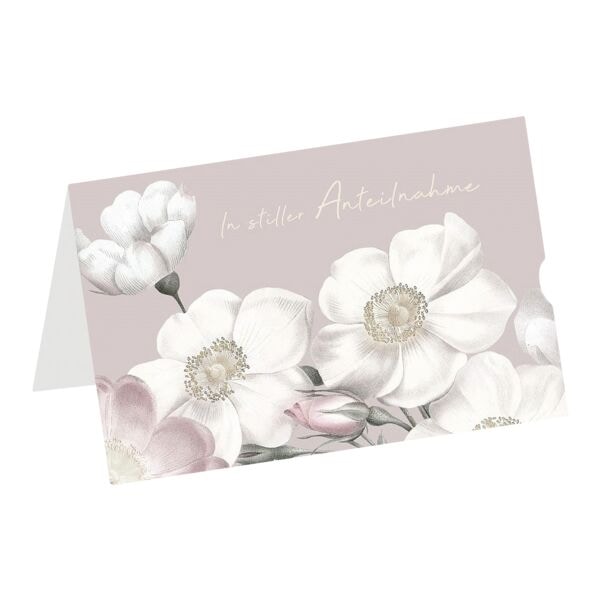 Trauerkarte »In stiller Anteilnahme Blume«