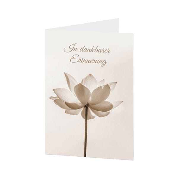 Trauerkarte »In dankbarer Erinnerung Blume«