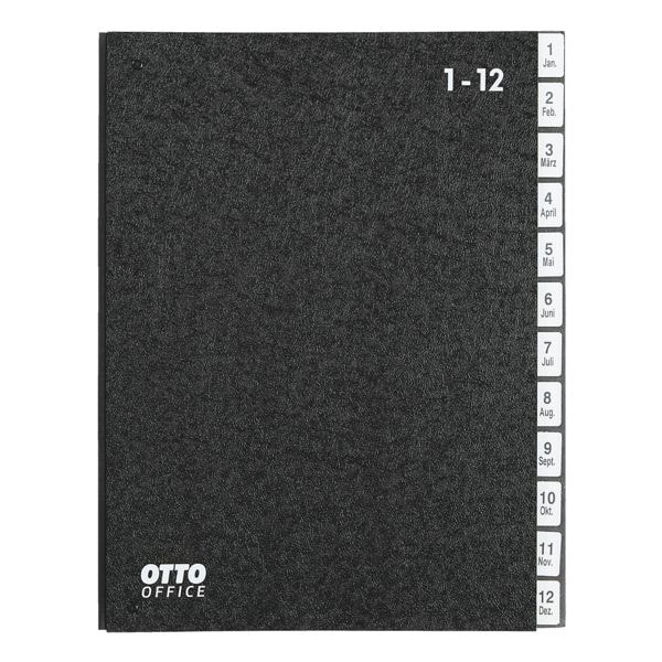 OTTO Office Pultordner »Basic« - 12 Fächer für Monate mehrfarbig, 26.5x34 cm - Hartpappe