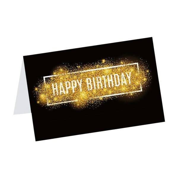 Geburtstagskarte »Happy Birthday Goldglitzer«